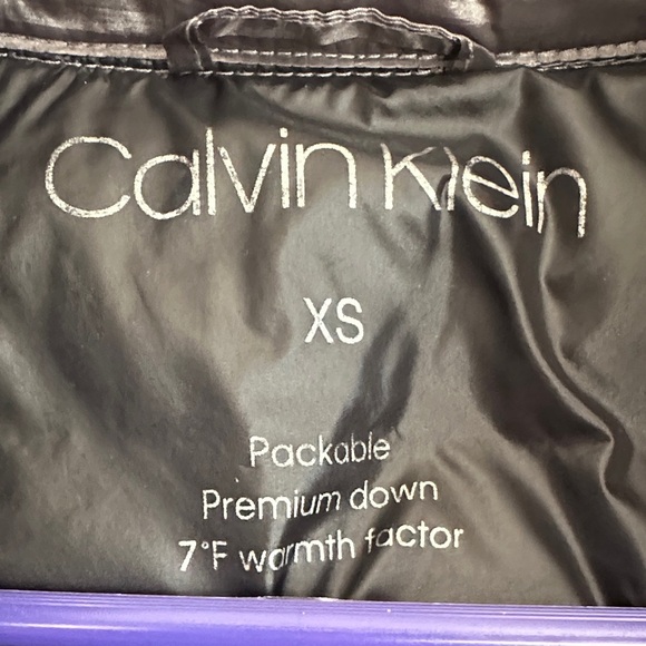 Calvin Klein Metallic Gray Puffer Jacket - Picture 3 of 6